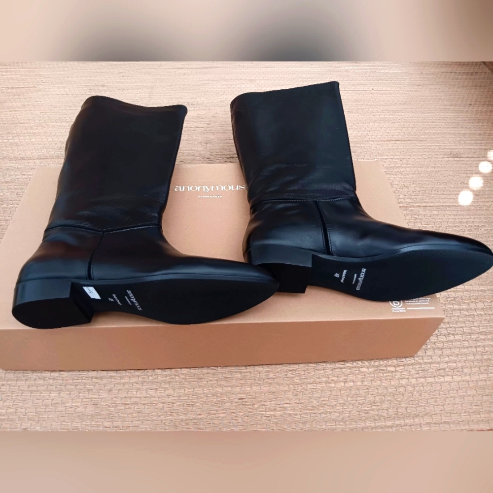 Black Leather High Boots - Picture 3 of 8
